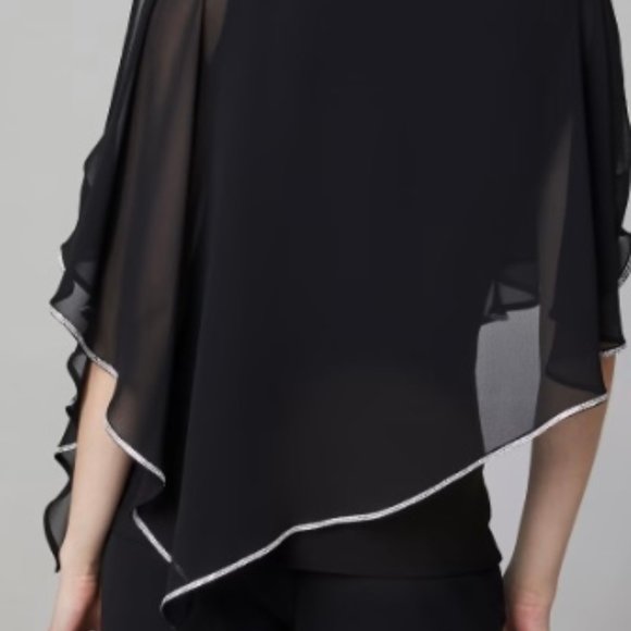 Frank Lyman Design Diamante Trim Overlay Top NWOT Sz 8 - Picture 2 of 7